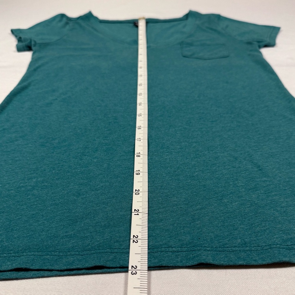Zine Teal V-Neck Short Sleeve Tee - Picture 5 of 10